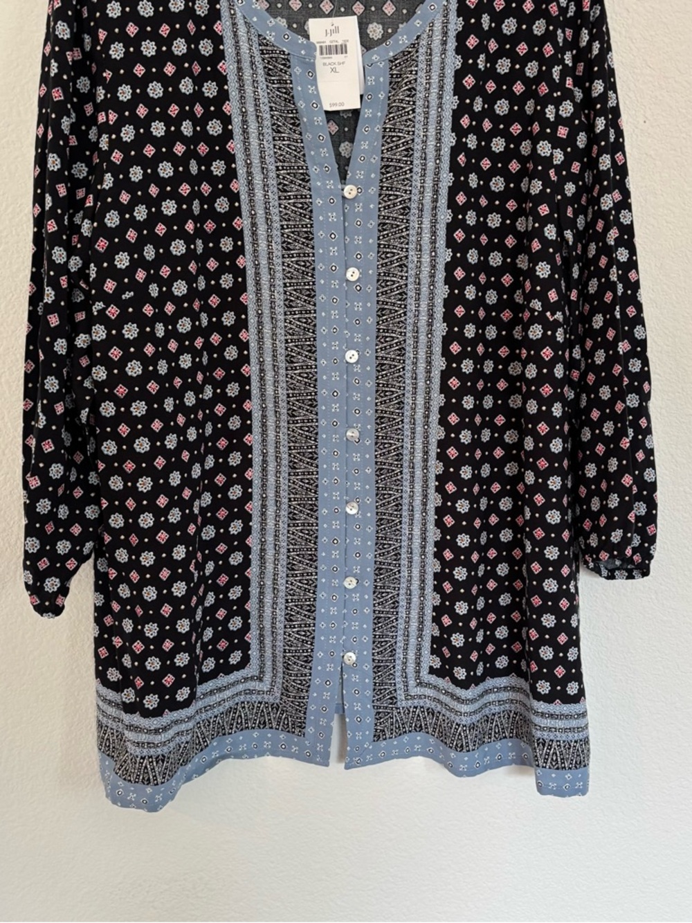 J. Jill Border Print Button Blouse NWT - Picture 3 of 7